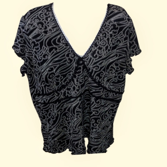 Slit Sleeves Stretch Black Sexy Top - Picture 5 of 9